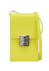 Mini 4G Vertical, &pound;350, Handbags, Yellow, Calfskin, Front view